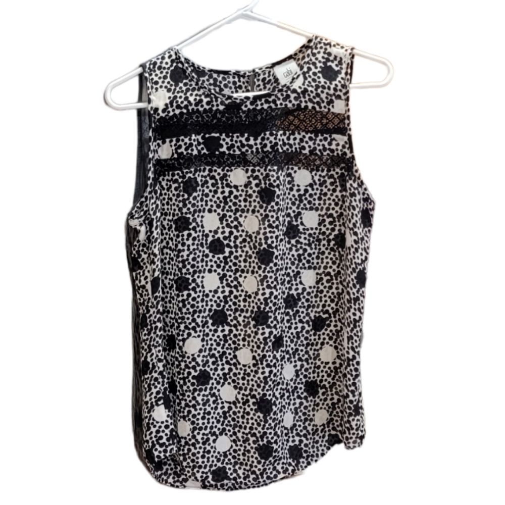 CAbi Sleeveless Blouse with Lace